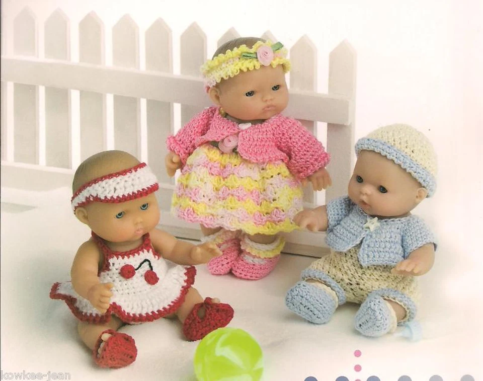ITTY BITTY BABIES, baby doll clothes thread CROCHET PATTERNS dolls - see pics - Image 2 of 4