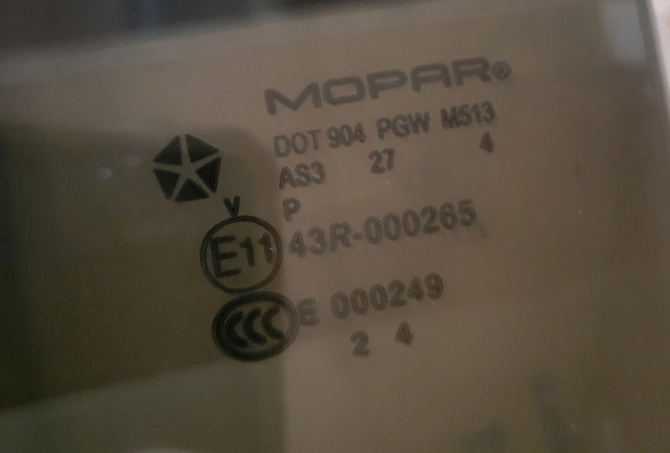 2011 - 2022 Jeep Grand Cherokee Rear Left Driver Door Window Glass - Image 2 of 2