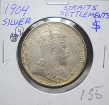 1904 STRAITS SETTLEMENTS SILVER DOLLAR (#4)