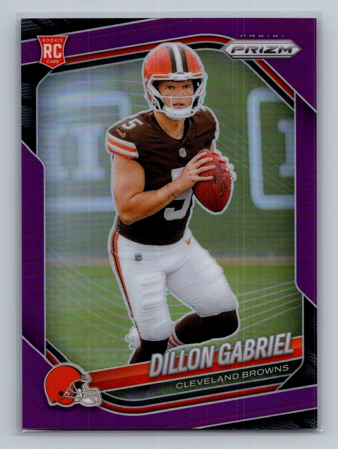 Dillon Gabriel 2025 Panini Prizm #372 True Purple Prizm #/125 (RC) Rookie Browns