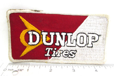 Vintage Dunlop Tires Jacket Patch Rancho Cucamonga CA Automotive Advertising a