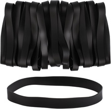 Large Rubber Bands Heavy Duty, 22 Pcs Size 107 Black Rubber Bands, Elastic Bands