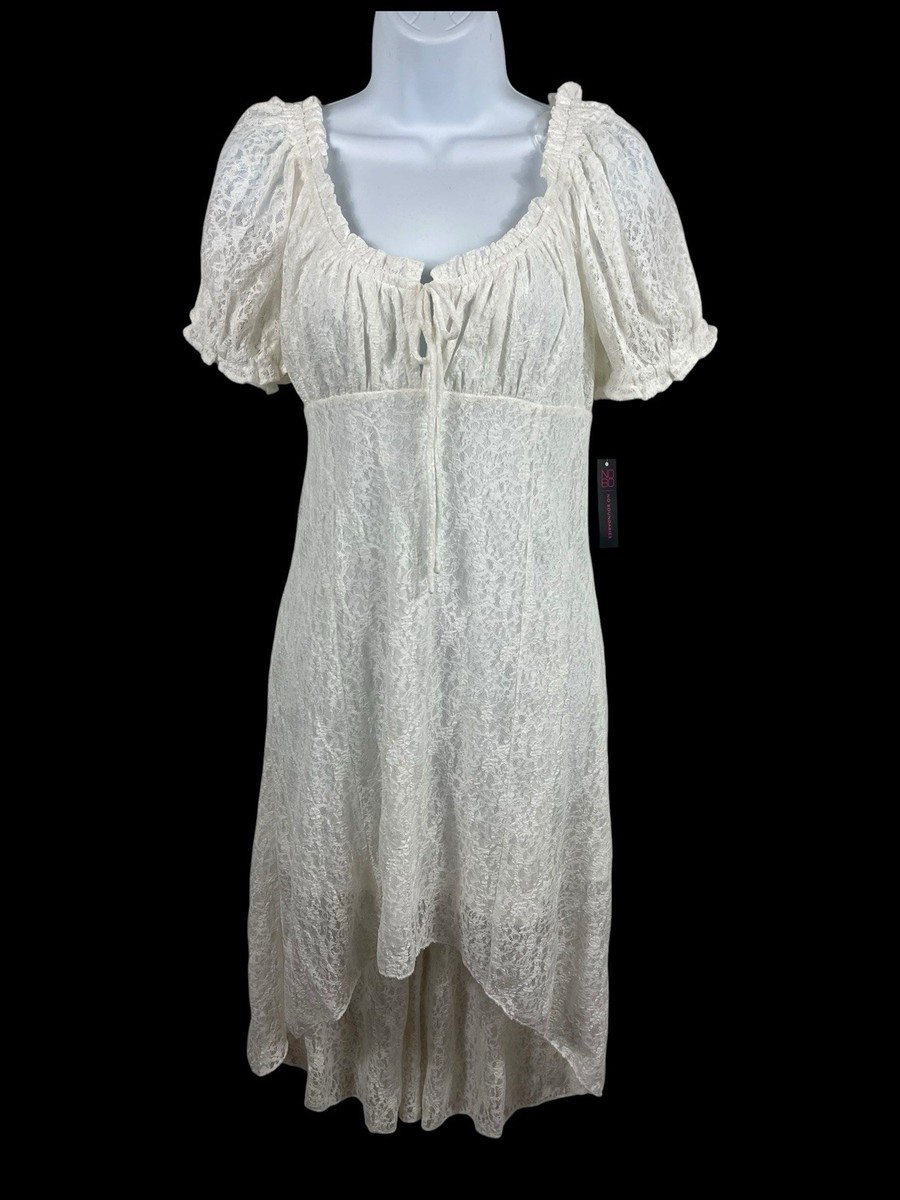 white lace babydoll dress UO Wildflower Mini Perfect for date night Eyelet Lace Babydoll Mini Dress