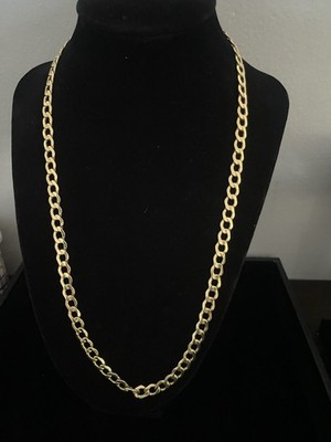 Brand New 10 Karat Semi-Hollow Cuban Curb Link 22 6.5MM