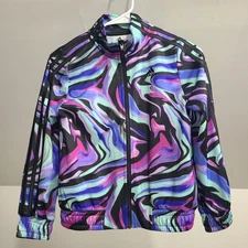 Girl’s Size 10/12 - Adidas Tricot SST Track Jacket Liquid Swirl zip up NWOT