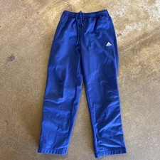 Vintage Adidas Z Stripe Track Pants Youth Medium Navy Red Y2K