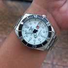 RARE Seiko 5 Sports Sea Urchin SNZF11 Automatic 7S36 White Dial Black DIver