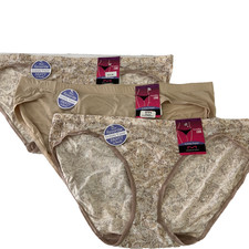 Maidenform 3 Pair Barely There Invisible Look Bikini Panties 2XL/9 Multi-Color