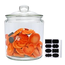 1 Gallon Glass Canister, Cookie Jar & Candy Jar with Airtight Lid, Large Food...