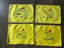 Lot of 4 MASTERS Flags Tiger Woods,Jack Nickl...