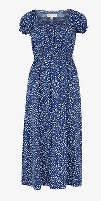 APRICOT Midi-Kleid BRUSH SPOT MILKMAID MIDI DRESS blau gemustert Gr. M 