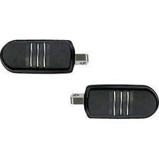 DRAG SPECIALTIES 1620-2480 Black Sweeper Foot Pegs for Harley Male Mount