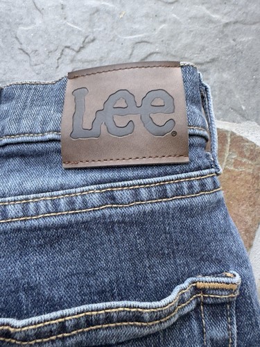 Lee Mens Size 35x29 Medium Wash Regular Fit Straight Leg Denim Blue Jeans - Picture 11 of 11