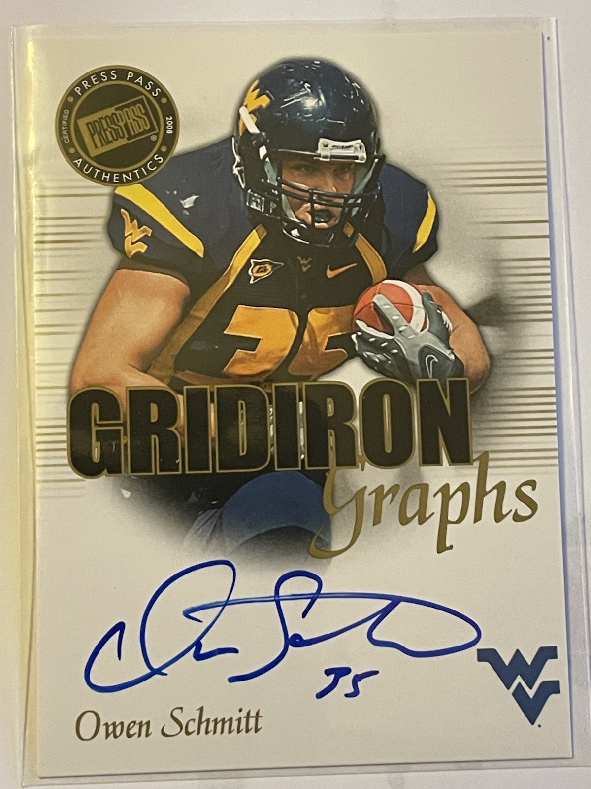 Owen Schmitt Press Pass Se Gridiron Graphs #GGOS Base