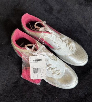 ADIDAS F-10 TRX FG SOCCER SHOES/CLEATS Wmns 9.5 US White/Slvr/Pink, NEW! G60181