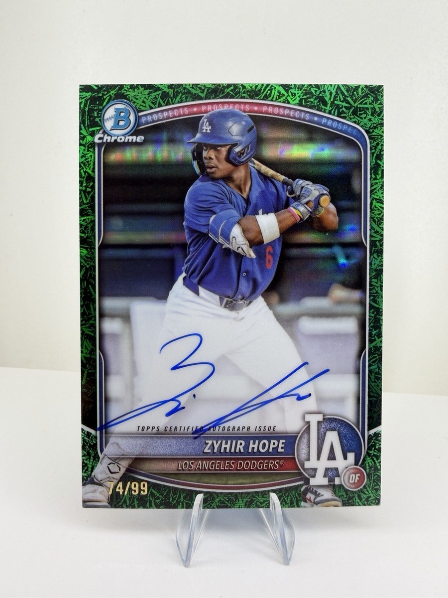2025 Bowman Chrome ZYHIR HOPE Green Grass Refractor /99 Auto 