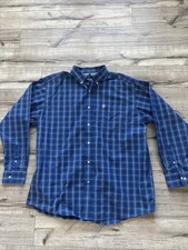 Ariat Pro Series Shirt Mens XL Blue Plaid Long Sleeve Button Front Western