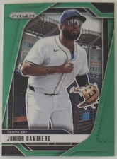 2025 Panini Prizm Junior Caminero #183 Green Prizm Rays