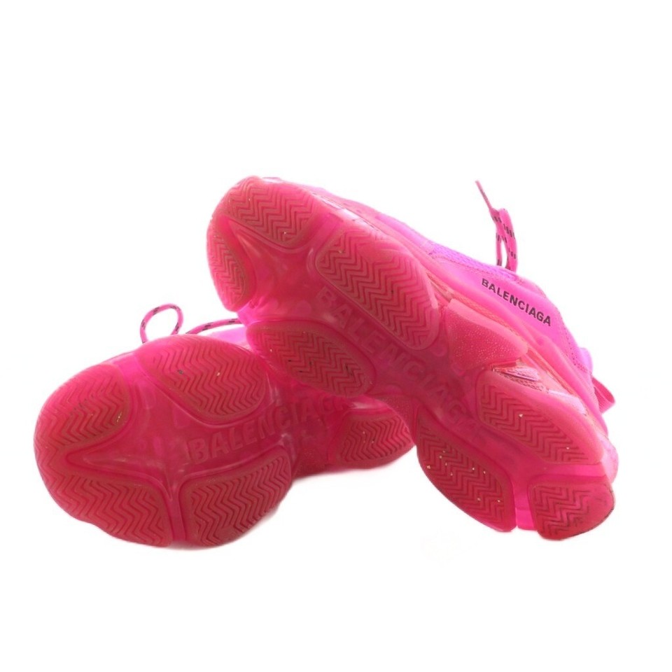 BALENCIAGA TRIPLE S Sneakers Shoes US6 24.0cm Shocking Pink 544351 MI