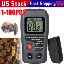 Digital LCD Wood Moisture Meter Detector Tester Wood Firewood Paper Cardboard