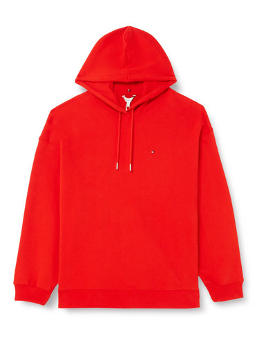 Tommy Hilfiger Felpa Donna con Cappuccio, Rosso (Fierce Red), 5454 - Foto 1 di 4