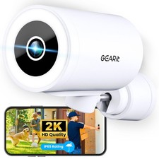 GEARit Wifi Motion Tracking Outdoor Security Camera - 2K Video, IP65 Weatherproo