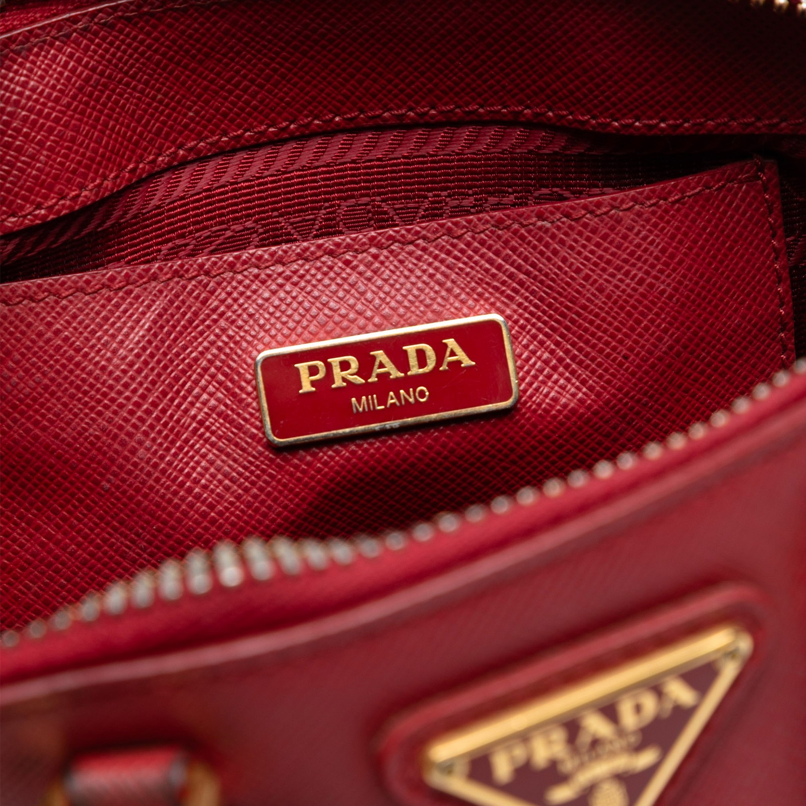 Authenticated Prada Mini Saffiano Lux Promenade Red Leather Satchel thumbnail 5