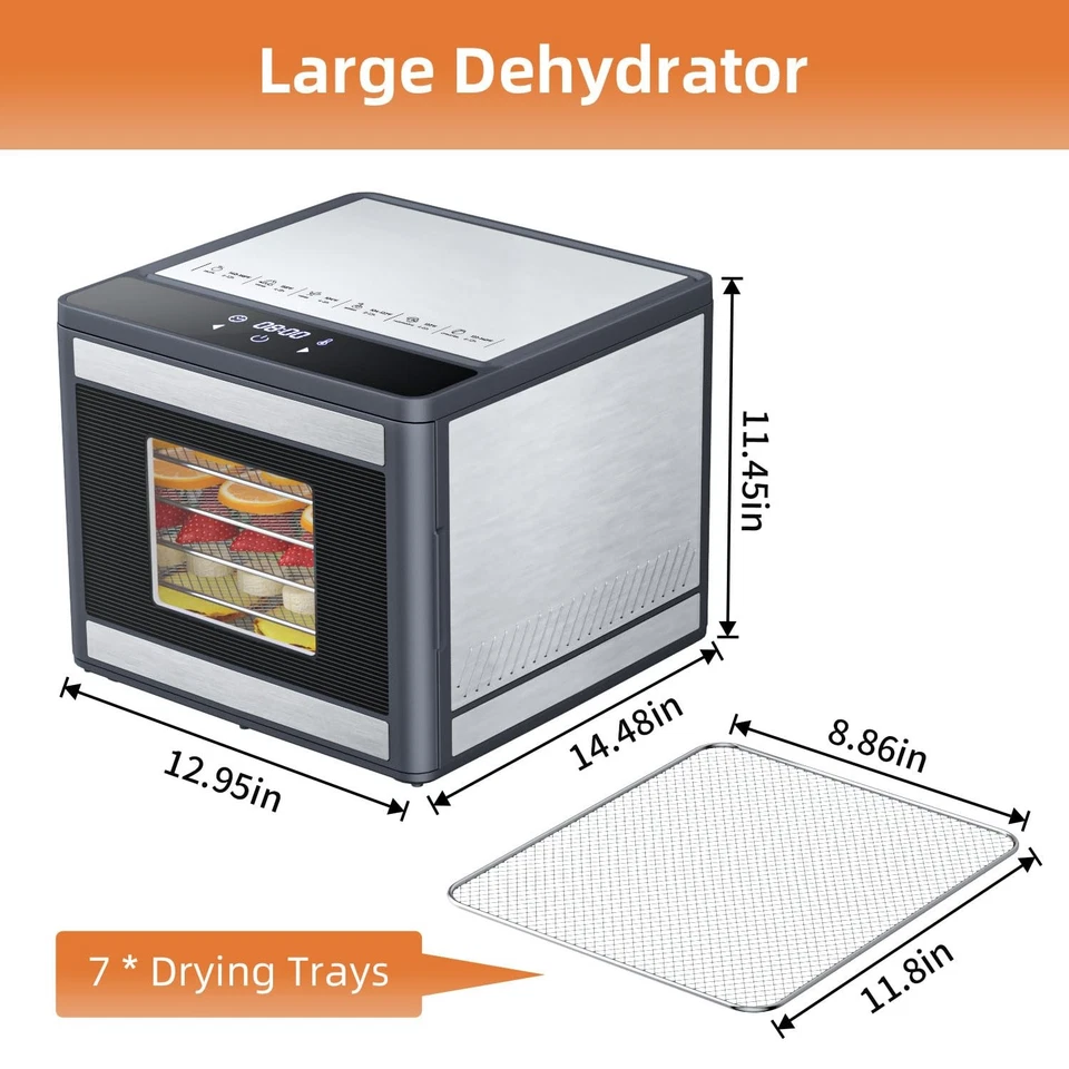 Máquina desidratadora de alimentos para carne espasmódica: secador de alimentos de aço inoxidável para carne -... - Imagem 3 de 4