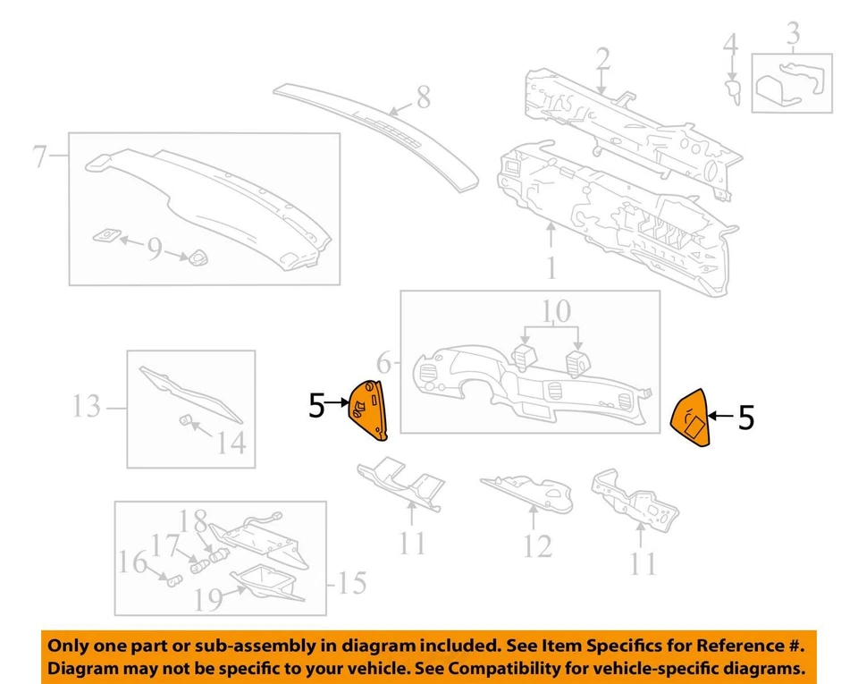 ПОДХОДИТ ДЛЯ 2000-2004 CHEVROLET IMPALA ЧЕХОЛ 10339271 - НОВЫЙ OEM 10339271 - Изображение 2 из 3