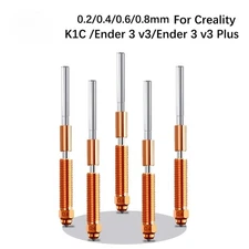 For Creality K1C/ Ender 3 V3/ Ender 3 V3 Plus Nozzles Quick-Swap Copper Alloy 3D