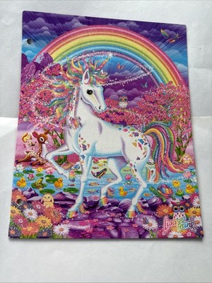 Lisa Frank Glittery Portfolio Folder Rainbow Majesty Unicorn 3-Hole Punch 2020