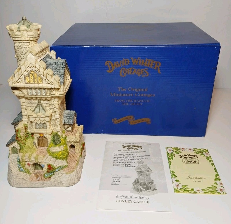 1995 Vintage David Winter Cottages Loxley Castle Sherwood Forest In Original Box