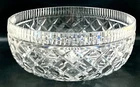 Vintage Waterford Killeen Diamond  Large 10” Crystal Master Cut Bowl Rare Mint