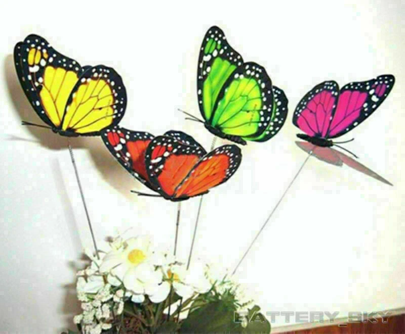 Maniquí mariposa artificial colorido 3D artesanía boda fiesta decoración floral regalos*1 Foto 3 de 4