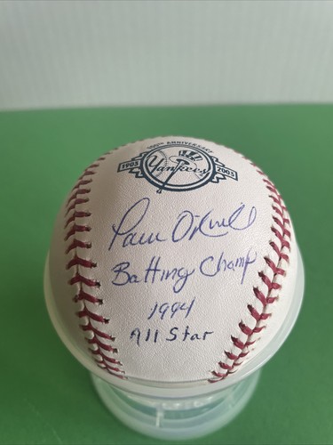 Paul O'Neil Yankees de Nueva York 100 aniversario Nueva York campeón de bateo de pelota 1994 Allstar - Imagen 2 de 4