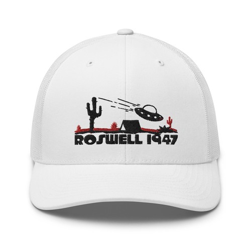 Roswell 1947 Alien UFO New Mexico Trucker Hat for Men Women - Picture 31 of 32