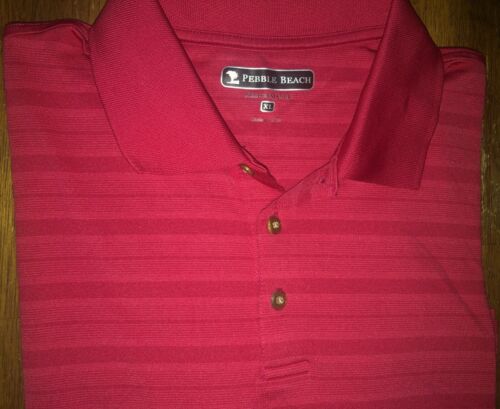 Mens Pebble Beach Performance Short Sleeve Golf Polo Shirt Size XL - Picture 2 of 2