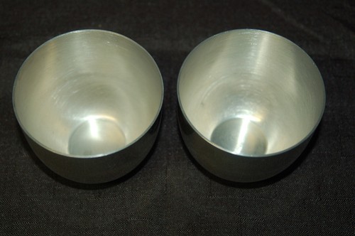 Vintage P50 Stieff Pewter Christmas 1982 Jefferson Cups 3 1/4" diam 2 1/2" tall - Picture 3 of 6