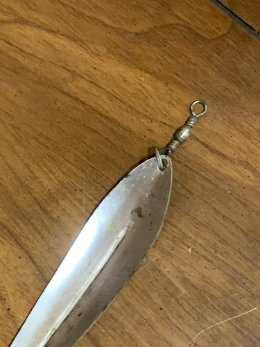 Vintage Large Williams Wabler Spoon Fishing Lure Muskie Pike Lure Quebec CN 1970 - Picture 8 of 11