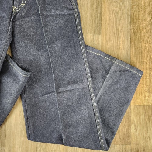 YMCA Jeans Kids Size 14 Wide Leg Blue Denim Western Contrast Stitching Vintage - Picture 5 of 13
