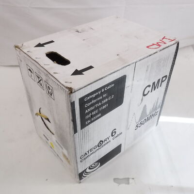 1000' Monoprice Cat 6 550MHz 23 AWG 23/4 Unshielded Twisted Pair In Box