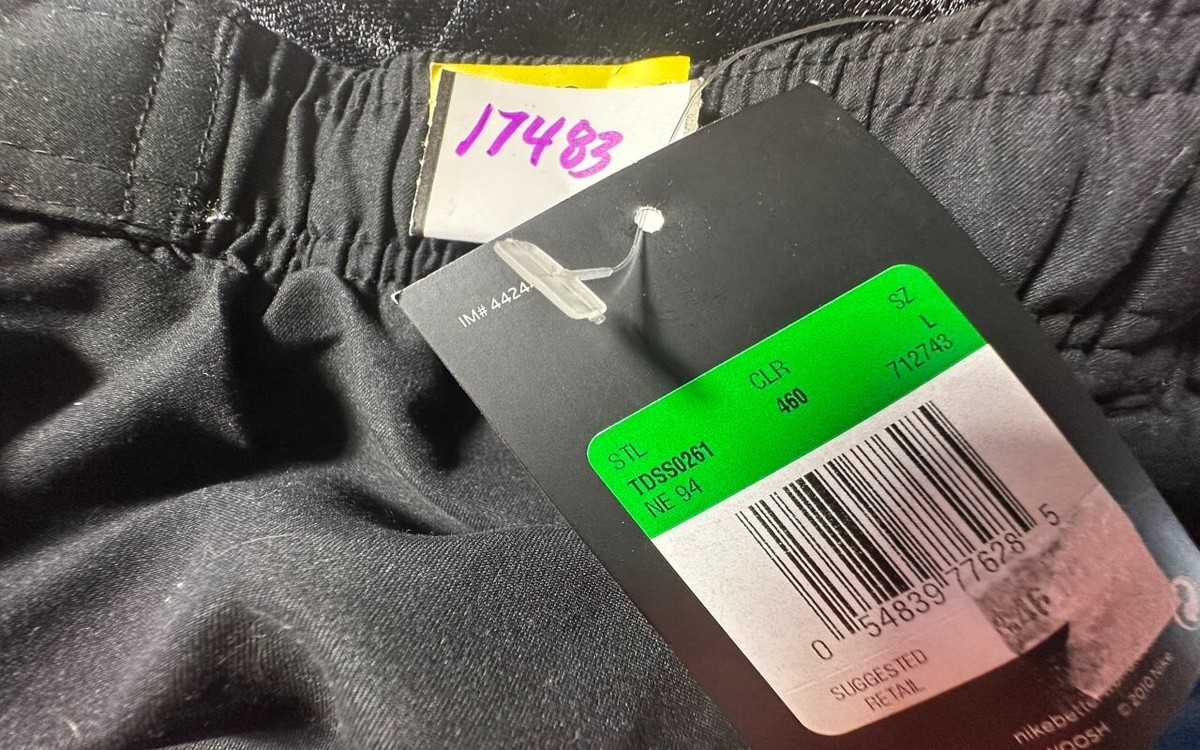 NWT Nike mens board athletic shorts L inside brief lining elastic