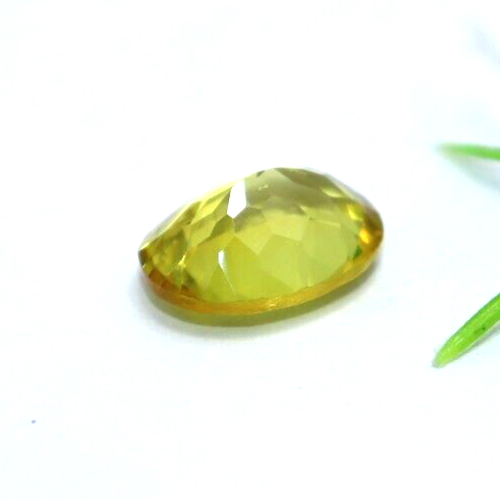 Piedra preciosa suelta certificada de corte ovalado natural de zafiro amarillo de 7,85 quilates con regalo gratis - Imagen 9 de 10