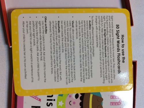 Scholastic Wipe Clean 50 Sight Words Flashcard Set Learning Education Tool - Picture 3 of 5