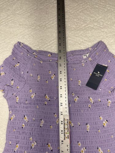 NWT Abercrombie Kids Purple Flower Dress with Pockets 15/16 - Picture 5 of 7