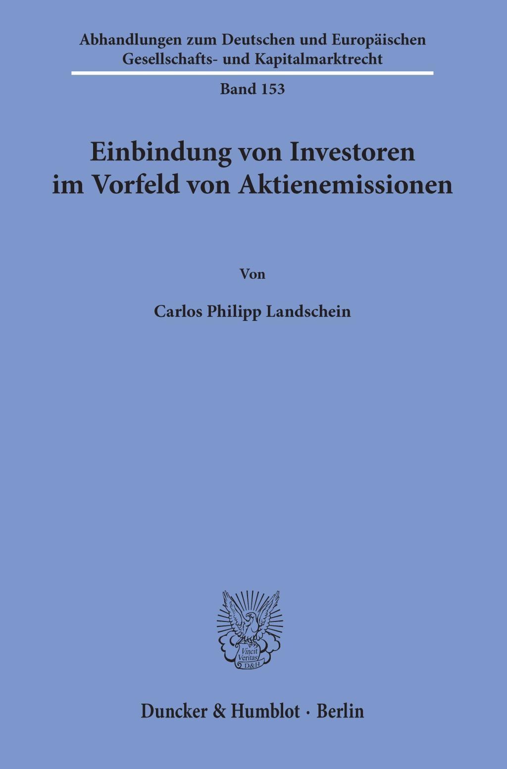 Thumbnail - Einbindung Von Investoren Vorfeld Von Aktienemissionen Carlos Philipp