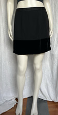 Vintage Y2K Black Layered Skirt Velvet Trim Gothic Witchy Fairy Size 4 S/M