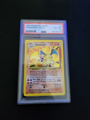 1999 Pokemon Game Charizard 4/102 Holo Base Set *RARE* PSA 6