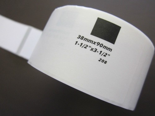 5x Copy Brother DK11208 Printer Labels 38mm Roll+ Cartridge Spool 4 QL570 QL-570 - Picture 4 of 5