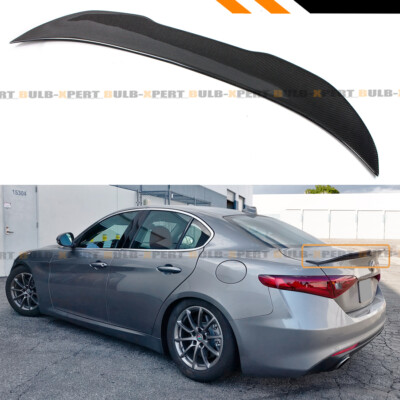 For 2017-2026 Alfa Romeo Giulia Highkick Duckbill Carbon Fiber Trunk Spoiler